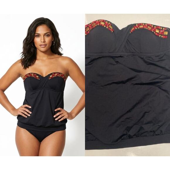 Badgley Mischka Other - Badgley Mischka Beaded Tankini